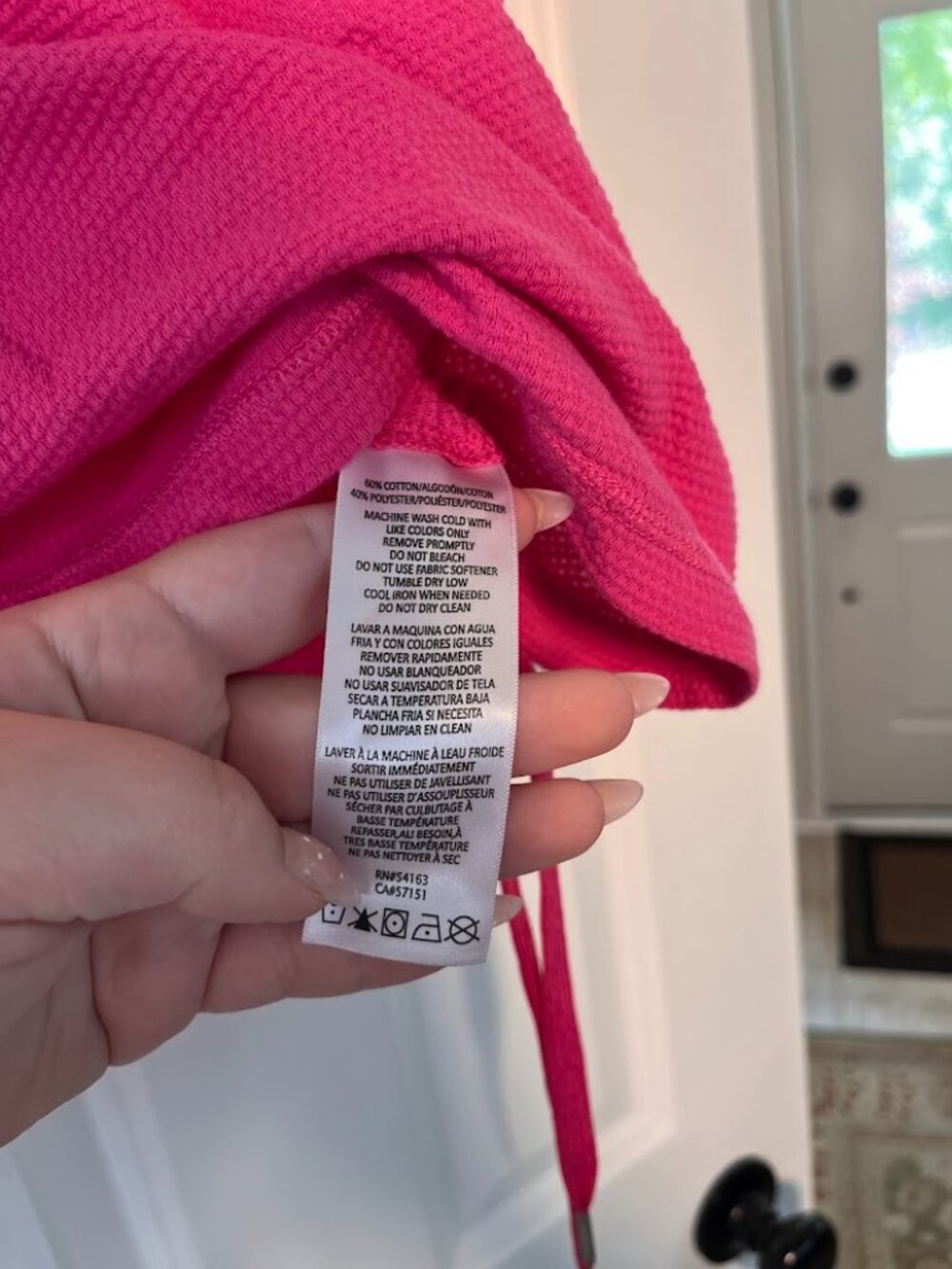Calvin Klein Performance Magenta Pink Waffle Knit Tank Top M Ruched Cinch Side - Picture 5 of 7